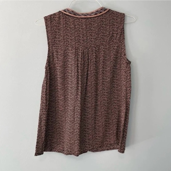 THML Anthropologie Tank Top Size XL Multicolor Embroider Sleeveless VNeck Tassel - Picture 2 of 6